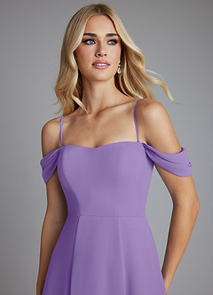 Azazie Seriana Brudtärnklänningar Klä av A-Linje i Chiffong Av axeln Tahiti image7