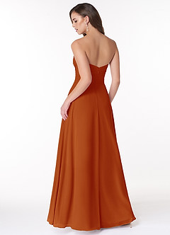 Azazie Arabella Allure Final Sale Paprika A-Line Sweetheart Neckline Chiffon Convertible Dress image2