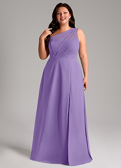 Azazie Phaedra Bridesmaid Dresses Tahiti A-Line One Shoulder Chiffon Dress image13