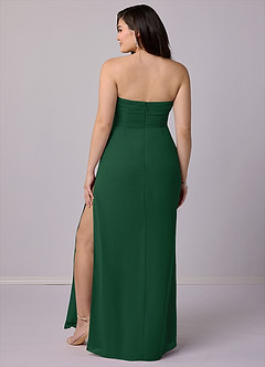 Barbie ♥ Azazie Bridesmaid Dresses Dark Green Sheath Strapless Chiffon Convertible Dress image9