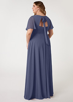 Azazie Kimber Bridesmaid Dresses Stormy A-Line Flounce Sleeve Chiffon Dress image8