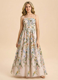 front Azazie Evangeline Junior Formal Dress