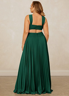 Christian Siriano Bridal for Azazie 1009 Bridesmaid Dresses Emerald A-Line Pleated Chiffon Dress image15