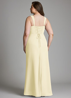 Azazie Agustina Bridesmaid Dresses Lemon Sorbet Mermaid Corset Chiffon Dress image10