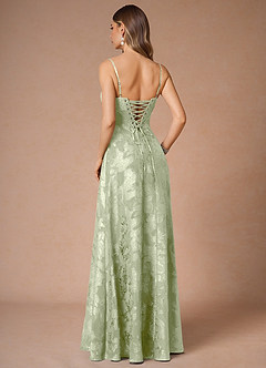Hollis Light Green Lace Back Maxi Dress image2