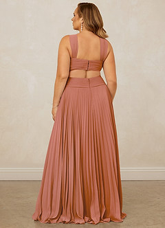 Christian Siriano Bridal for Azazie 1009 Bridesmaid Dresses MAI TAI A-Line Pleated Chiffon Dress image15
