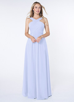 Azazie Kaleigh Abiti da Damigella Abito A-Line in Chiffon Plissettato Lavanda image1