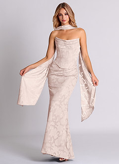 Azazie Sorrel Jurken voor bruidsmeisjes Converteerbaar Jurk van Bloemen Burn-out met Zeemeermin Korset Blozend Roze image1