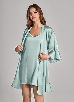 Shireen Ruffle Satin Rob - A316 main image 1