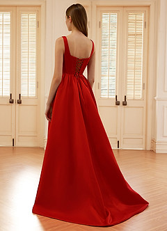Blakellya Red A-line Boned Corset Prom Dress image7