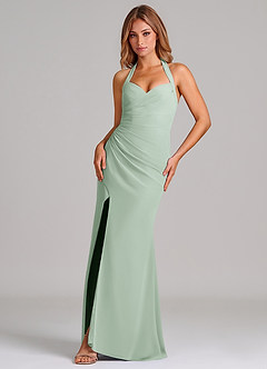 Azazie Emeria Suknie dla druhen Syrena Dekolt w kształcie serca Szyfon Do ziemi Sukienka image1