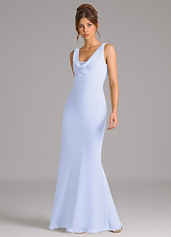 Azazie Rylina Bridesmaid Dresses Lavender Mermaid Pleated Chiffon Dress image5