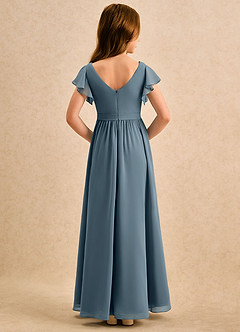 Azazie Milly Girls Formal Flower Girl Dresses Twilight A-Line Pleated Chiffon Dress image2