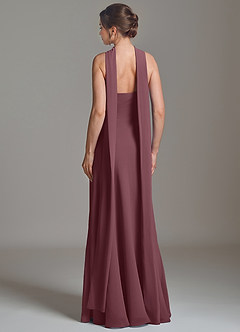 Azazie Ilana Bridesmaid Dresses Sangria A-Line Strapless Chiffon Dress image2