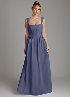 Azazie Caterina Bridesmaid Dresses Stormy A-Line Corset Chiffon Dress image4