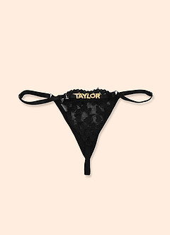 front String personnalisé avec nom, lingerie en strass personnalisée