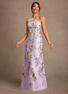 Azazie Bertie Mother of the Bride Dresses Frosted Lilac A-Line Lace Dress image4