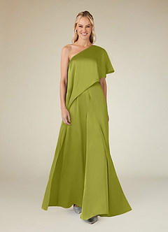Azazie Hagretta Mother of the Bride Dresses Lemongrass Jumpsuit/Pantsuit Stretch Satin Dress image1