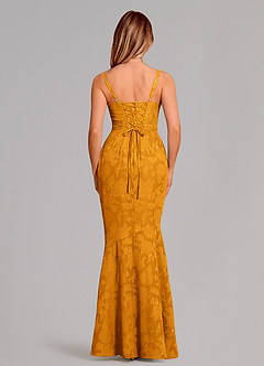 Azazie Aubrey Brudtärnklänningar Klä av Sjöjungfru i Blommig Utbrändhet Rosett Knäck image5