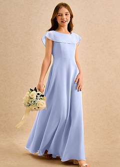 Azazie Kittie Girls Formal Flower Girl Klänningar Klänning A-Line i Chiffong image4