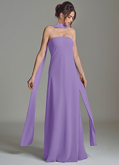 Azazie Ilana Brudepigekjoler En streg Stropløs Chiffon Gulv-længde Kjole image1