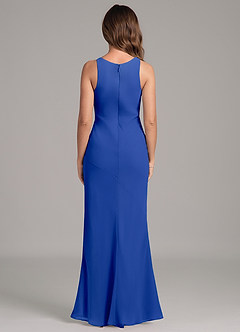 Azazie Allettie Robes de demoiselle d'honneur Robe Sirène en Mousseline de soie Bleu Roi image2