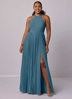 Barbie ♥ Azazie Bridesmaid Dresses Bermuda A-Line Pleated Chiffon Dress image7