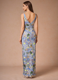 Lilwen Sky Blue Multi Maxi Dress image4
