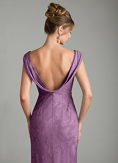 Azazie Kieryn Bridesmaid Dresses Wisteria Mermaid Pleated Floral Burnout Dress image2
