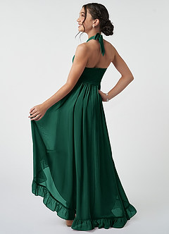 Azazie Hermione Junior Emerald A-Line Chiffon Dress image5