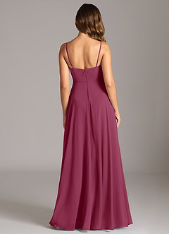 Azazie Amani Bridesmaid Dresses Mulberry A-Line Pleated Chiffon Dress image2
