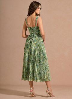 Maelle Green Floral Midi Dress image2