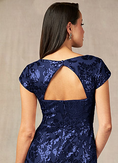 Azazie Korinna Mother of the Bride Dresses Dark Navy Mermaid Sequins Dress image4