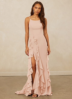 Christian Siriano Bridal for Azazie 1006 Bridesmaid Dresses English Rose Mermaid Ruched Chiffon Dress image3