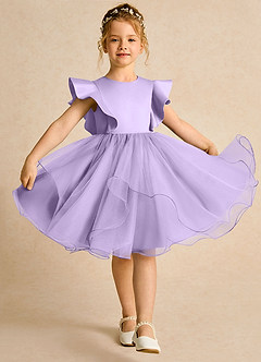 Azazie Chirp vestidos de niña de las flores Vestido de Lila de Tul de Princesa image3