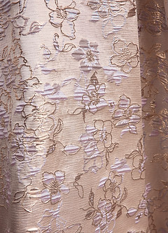 Azazie Toni vestidos de madre de la novia Vestido Rosa Rubor de Jacquard Floral de Corte en A con Encaje image6