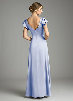 Azazie Omari Bridesmaid Dresses Ice A-Line Stretch Satin Dress image2