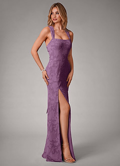 Azazie Luci Bridesmaid Dresses Wisteria Mermaid Pleated Floral Burnout Convertible Dress image7