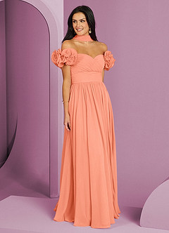 Barbie ♥ Azazie Bridesmaid Dresses Sunset A-Line Off the Shoulder Chiffon Convertible Dress image3