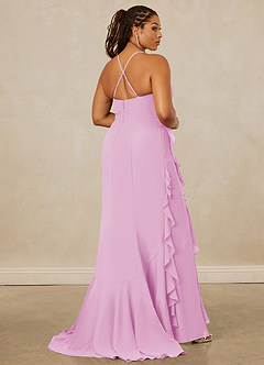 Christian Siriano Bridal for Azazie 1006 Brautjungfernkleider Meerjungfrau-Linie Gestreift Chiffon Kleid Bonbonrosa image15