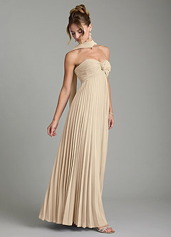 Azazie Tempest Bridesmaid Dresses Champagne Empire Corset Chiffon Convertible Dress image7