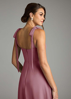 Azazie Debra Bridesmaid Dresses Vintage Mauve A-Line with Pockets Chiffon Convertible Dress image9