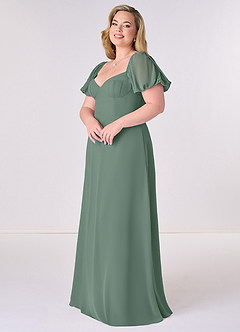 Barbie ♥ Azazie Bridesmaid Dresses Chiffon A-line Dress with Puff Sleeves image9
