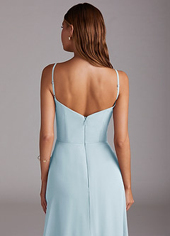 Azazie Marley Bridesmaid Dresses Sky Blue A-Line Off the Shoulder Chiffon Convertible Dress image11