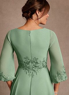 Azazie Ana Kleider für die Brautmutter A-Linie Spitze Chiffon Kleid Matcha image6