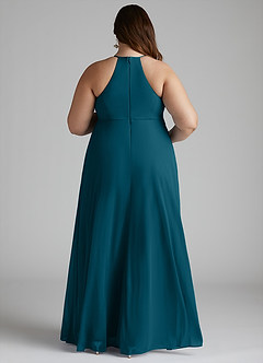 Azazie Annabelle Abiti da damigella d'onore premaman Abito A-Line con Scollo a V a Pieghe Maglia Floor-Length image8