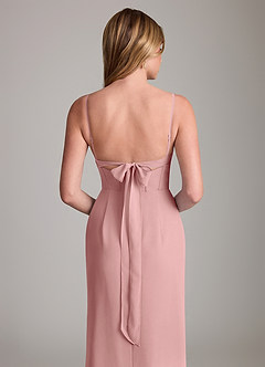 Azazie Mai Bridesmaid Dresses Dusty Rose Sheath Pleated Chiffon Dress image6