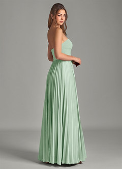 Azazie Chiana Bridesmaid Dresses Agave A-Line Strapless Chiffon Dress image5