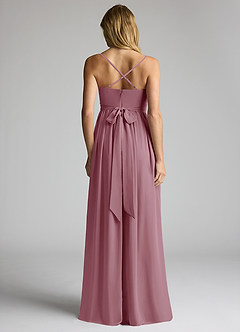 Azazie Llana Maternity Bridesmaid Dresses A-Line Chiffon Floor-Length Dress image4