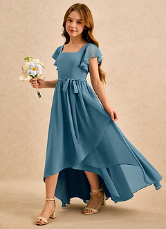 Azazie Milly Girls Formal Flower Girl Klänningar Klä A-Line i Chiffong Plisserad image6